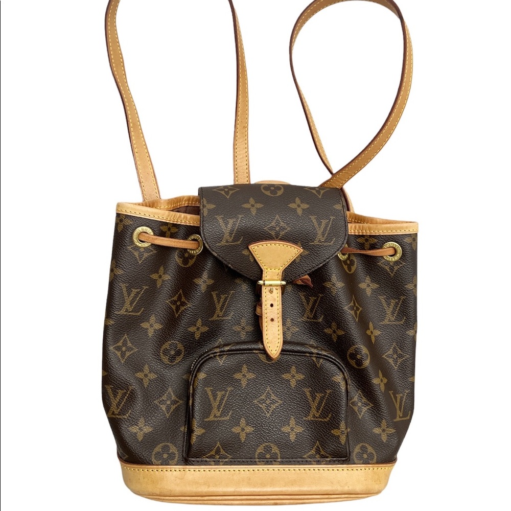 Authentic✅ Louis Vuitton Montsouris PM M51137 Monogram Canvas Backpack Brown - Picture 7 of 12